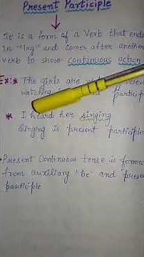 # what is Present Participle easy definition with example # english grammar # shorts