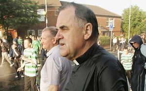 Fr. Aidan Troy back in Belfast after walking the Holy Cross gauntlet