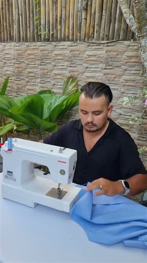 Sewing a Men’s Linen Shirt in Seconds! ✂️ #linen #sewing #diy #sewingpattern