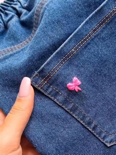 03 | Crafting cute bows in my pockets 😌🎀#diy #craft #handmade #howtomake #cutebows