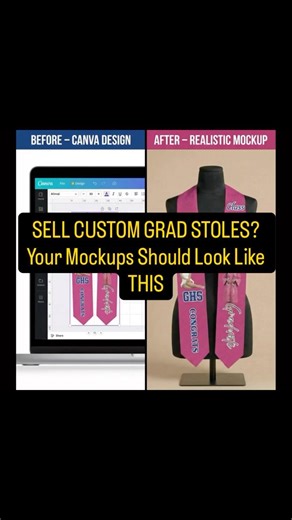 Custom Graduation Stole Mockup
