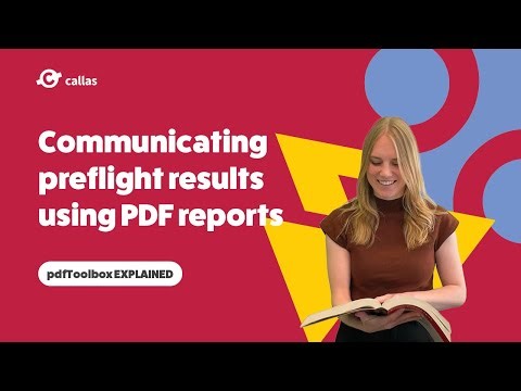 Communicating preflight results using PDF reports