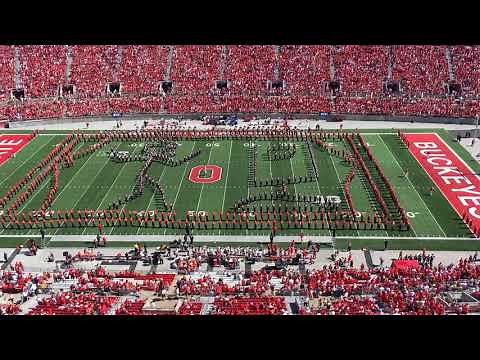 Ohio State Band Halftime Show with Quad Script Ohio