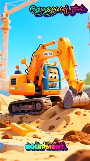 Fun Adventures in the Construction Site#shortsvideo #xcavator #videoai #cartoon