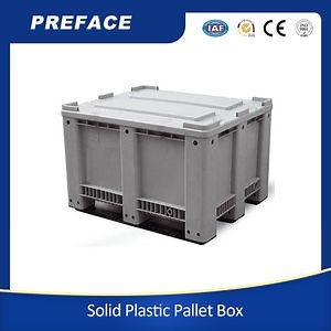[Hot Item] Best Price Plastic Bulk Container Foldable Large Plastic Pallet Boxes with Lid / Cover & Wheels or Without