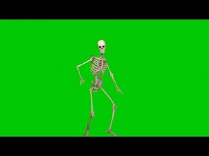 horror skeleton dancing green screen effects video
