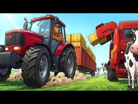 Tractor Loading Cows and Milk Cans Step by Step | Realistic Farm Animation 🚜🥛