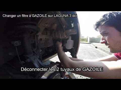Changer filtre à GAZOIL LAGUNA 3 dci