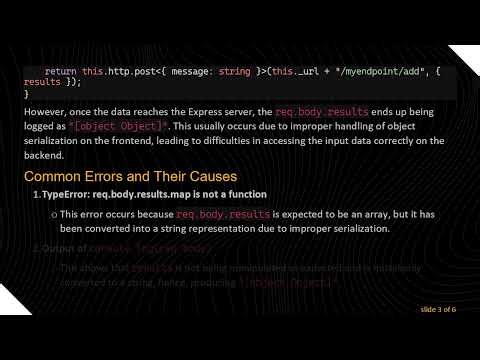 Fixing the "[object Object]" Issue in Node.js and Express when Sending Array of Objects from Angular