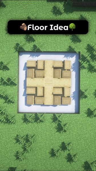 Simple Aesthetic Wooden Floor Design Idea In Minecraft! 🪵✨