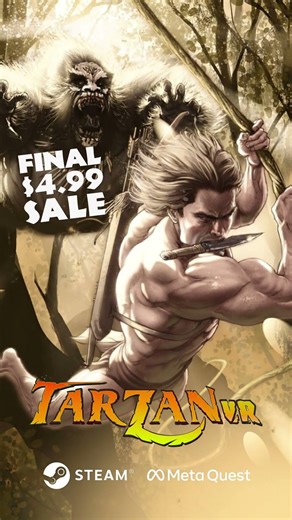 LAST CHANCE EVER TO BUY TARZANVR (Delisting Sale) #Sale #TarzanVR #Meta #Steam #PSVR2 #FinalSale #VR