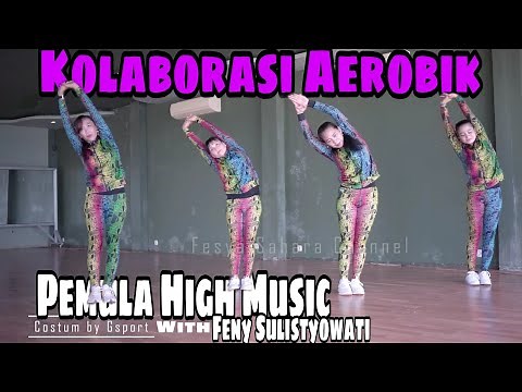 Senam aerobik gampang bagi pemula musik high | Aerobik macarena kolaborasi