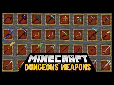114 NOWYCH BRONI do MINECRAFT | Minecraft Dungeons Weapons Mod
