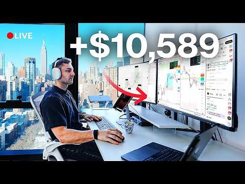 LIVE DAY TRADING - How I Make $10,589 Risking $2k [My 10x Strategy]