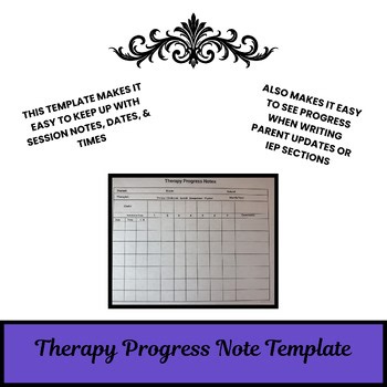 Therapy Progress Note Template