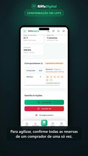 Como dar baixa nos números da sua rifa (passo a passo) | RiffaDigital