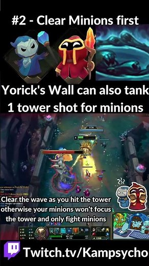 3 Yorick Tips & Trick when Sieging & Pushing Towers #leagueoflegends
