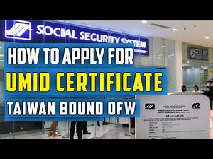 Paano kumuha ng UMID CERTIFICATE for OFW's bound to TAIWAN?