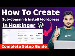 How To Create A Subdomain And Install Wordpress In Hostinger