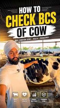 How to calculate BCS of Dairy cows? BCS Checking Made Easy | Improve Milk Production & Cow Health