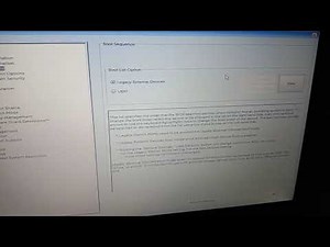 Solved Dell Laptop : Legacy external device boot mode does not support os boot