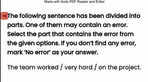 Made with Xodo PDF Reader and Editor10 The following sentence... | Filo