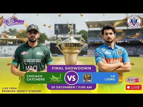 LIVE US OPEN PREMIER CRICKET LEAGUE GRAND FINAL LA LIONS Vs CHICAGO CATCHERS