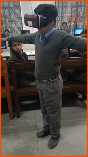 RADHIKA SR. SECONDARY SCHOOL on Instagram: "FUTURE READY LEARNING WITH VR TECHNOLOGY! Step into the future of education where students don’t just learn — they EXPERIENCE. Our smart classroom in Gorakhpur is transforming traditional learning with Virtual Reality, making concepts more interactive, engaging, and unforgettable. If you are searching for the best school in Gorakhpur with modern technology, advanced computer labs, and innovative teaching methods — your search ends here. Give your child