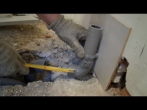 Modification d'une évacuation dans un planché béton