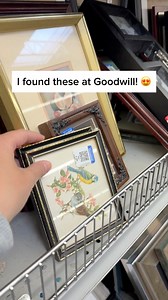 LOOK what someone donated!! 😍 All they needed was a quick refresh with some gold frames and now they’re perfect for my home! #thriftflip #thriftstorefinds #artwork #secondhandstyle | Touch of Townsend