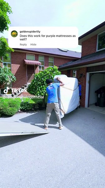 King size purple mattress✅ FOLLOW for more moving tips📦🚛 #movingtips #localmovers #movingchecklist #movingcompany #LetsGetMoving