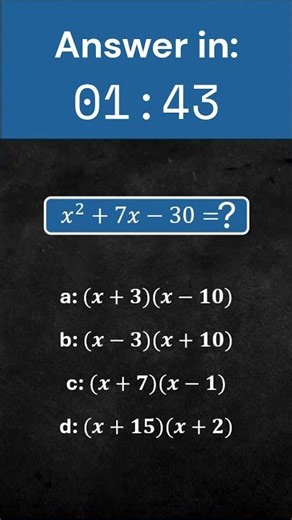 What’s the Correct Way to Factor this Expression? | Quick Math Quiz #mathshorts #maths #learnmath