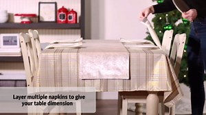 DII Holiday Dining Table Decoration Embroidered Christmas Table Runner, 14x70, Santa's Sleigh