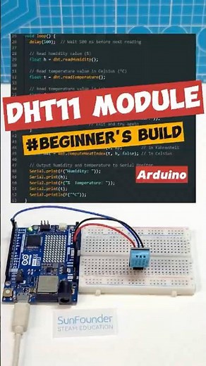 Real-Time Temperature & Humidity Display (Arduino) #arduino #arduinoproject