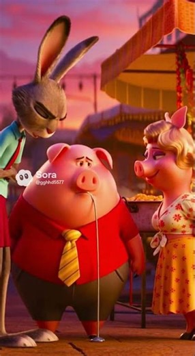 funny rabbit and pig #funniestvideo #funny #funnyanimals #pig #rabbit #funnycreatures #funnypets