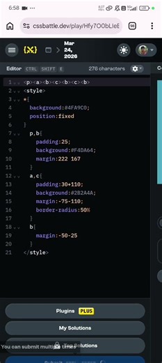 CSS Battles Daily Target 24th February 2026 Solution | 199 chars | CSS Challenges #cssbattles #css