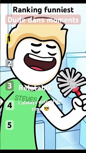 Ranking funniest dude dans moments #ranking #funny #dudedans #animation