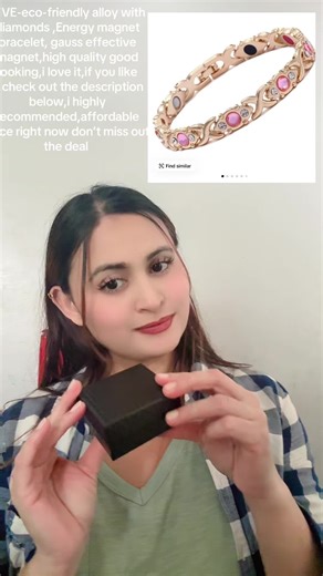 GIVE-eco-friendly alloy with diamonds ,Energy magnet bracelet, gauss effective magnet#foryoupage #tiktokshop #goviral