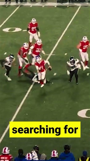 Quarterback Josh Allen drops back to pass, searching for an open receiver #nfl #chiefskingdom