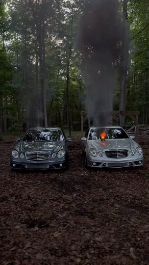 Jaden on Instagram: "What’s better than one hood stack? Two. #w211 #eclass #mercedes #diesel #om648 #car #truck"