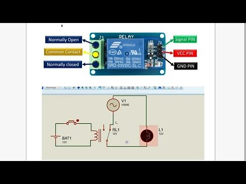how to use a relay in Proteus. || how to control a lamp with relay. || relay working explained.
