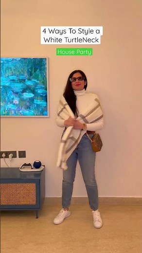 How to style a white turtleneck in 4 Ways ❄️ #Shorts #shopping #fashion #haul #outfitideas #zara #HM