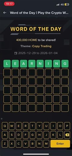 Binance word of the Day | Theme Copy Trading | All Words | Weekly | Wodl | All Answers