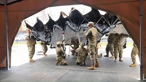 19K views · 233 reactions | The Governor's Foot and Horse Guard Units are doing amazing work deploying a mobile field hospital at Saint Francis Hospital in Hartford to help expand our medical resources. What was a parking lot this morning is being turned into a state-of-the-art 100-bed field hospital. Thanks to all for your dedicated service! | Office of Governor Ned Lamont | Facebook