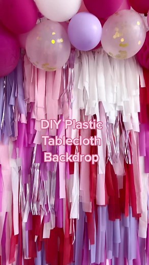 DIY Plastic Tablecloth Backdrop Tutorial