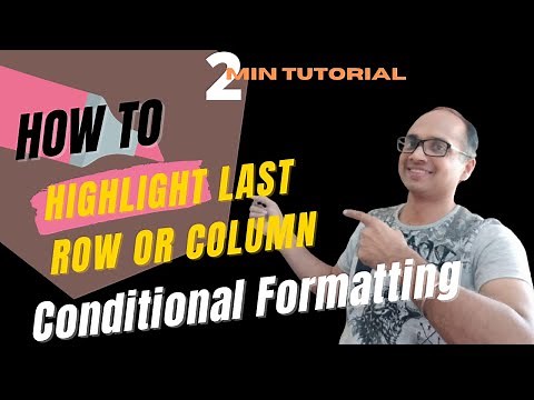 How to highlight last cell or row in Excel