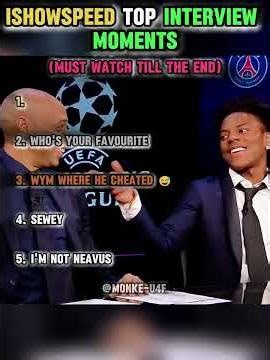 TOP ISHOWSPEED INTERVIEW MOMENTS...
