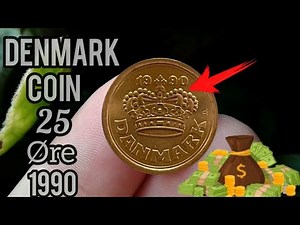1990 Denmark 25 Øre Coin – Queen Margrethe II Bronze Circulation Coin