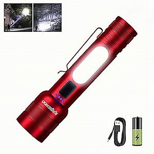 Rechargeable Flashlights High Lumens,Super Bright LED Flashlight,Small handheld Flash Lights for Camping or Emergency,Zoomable Strong Flashlight for Home and Adventure,with Portable Clip & Gift boxed