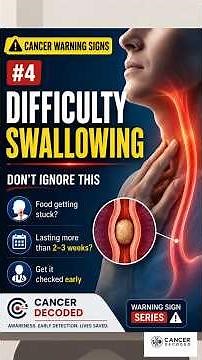 Difficulty Swallowing? Don't Ignore This Warning Sign | Cancer Warning Signs